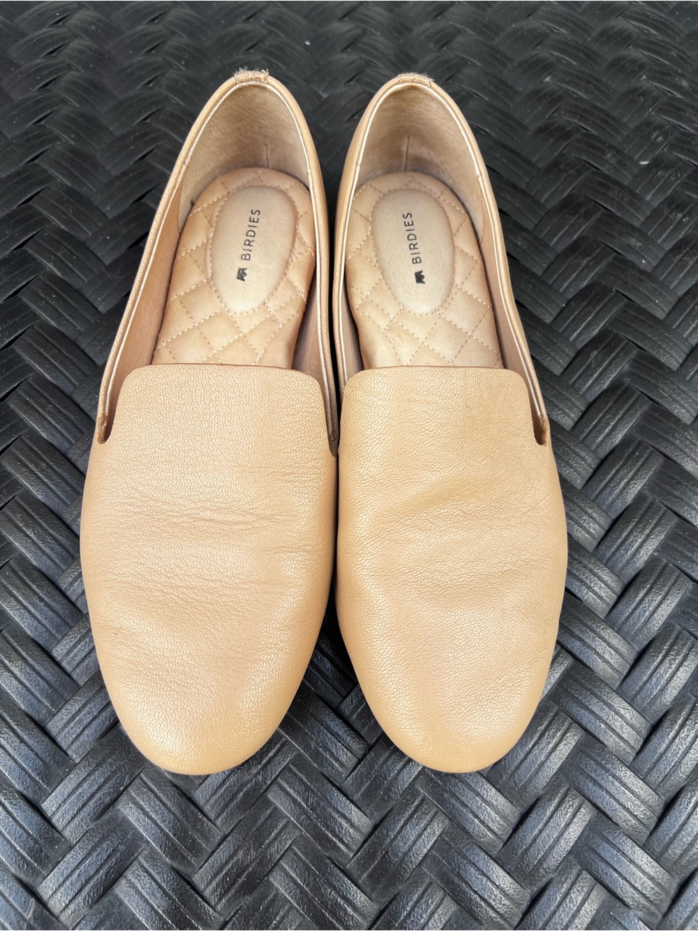 Birdies The Starling Tan Leather Slip On Loafer Flats Womens Size 7.5 Minimalist